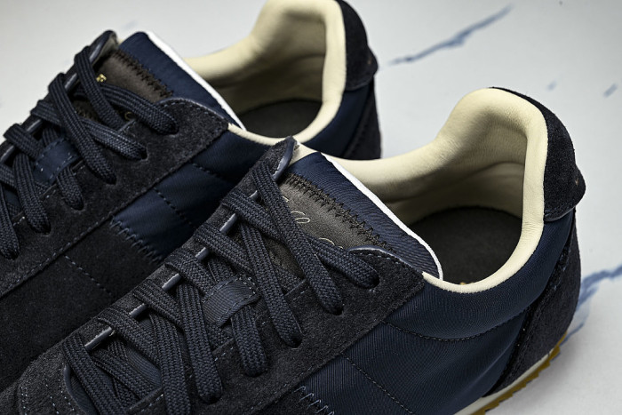 LOW-TOP CASUAL SPORTS SHOES BLACK/NAVY BLUE
