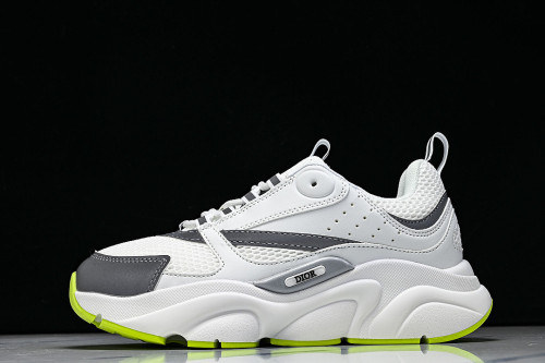 HOMME B22 TRAINER SNEAKER RETRO THICK-SOLED CASUAL SPORTS JOGGING SHOES WHITE/GREY/GREEN