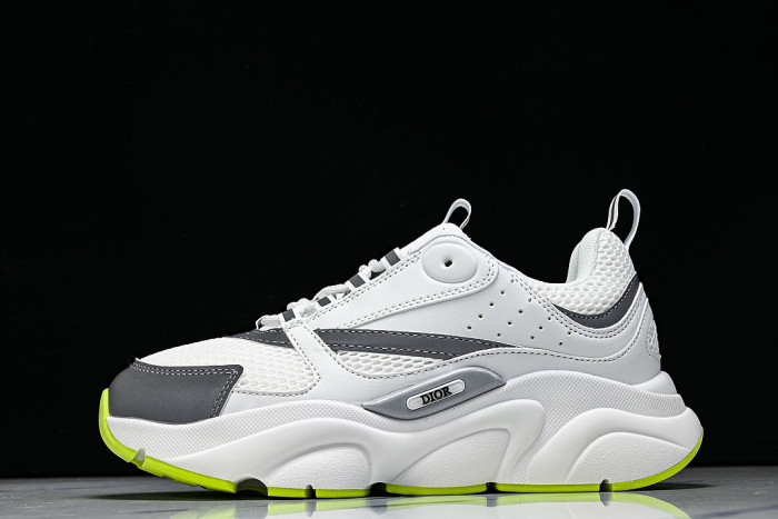HOMME B22 TRAINER SNEAKER RETRO THICK-SOLED CASUAL SPORTS JOGGING SHOES WHITE/GREY/GREEN