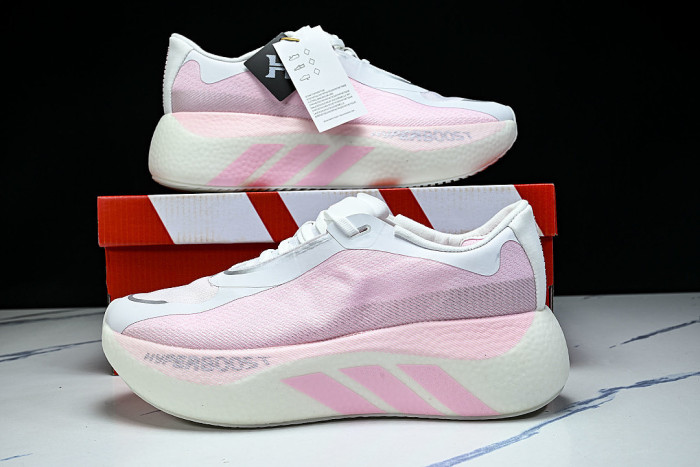 KJ0392 HYPER BOOST EDGE OFF WHITE/CLEAR PINK/CLEAR PINK