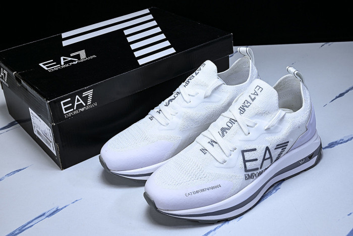 X8X113 XK269-T542 SIMPLE LOW-TOP CASUAL SHOES WHITE/GREY/WHITE
