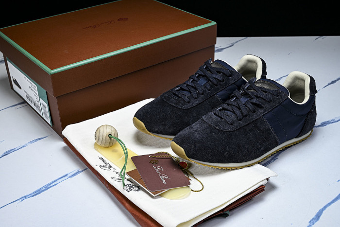 LOW-TOP CASUAL SPORTS SHOES BLACK/NAVY BLUE