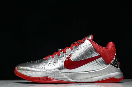 IV2712-001 KOBE 5 PROTRO METALLIC SILVER/UNIVERSITY RED