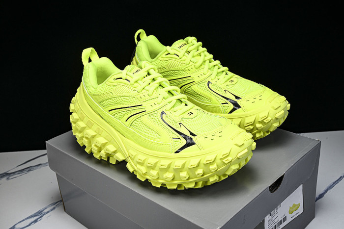 W2RAB-7510 DEFENDER RUBBER PLATFORM SNEAKERS GREEN/GREEN/GREEN