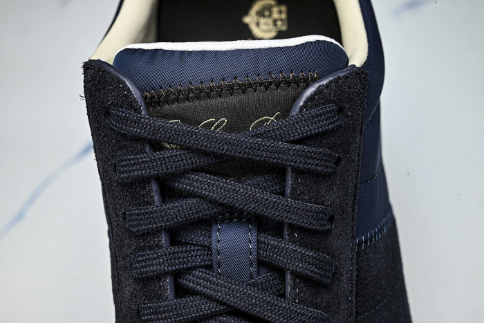 LOW-TOP CASUAL SPORTS SHOES BLACK/NAVY BLUE
