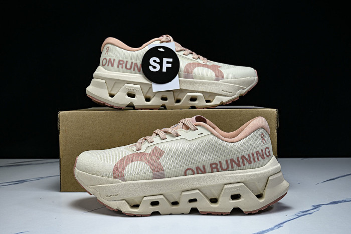 ON CLOUDMONSTER 3 HYPER SPORTS RUNNING SHOES BEIGE/PINK