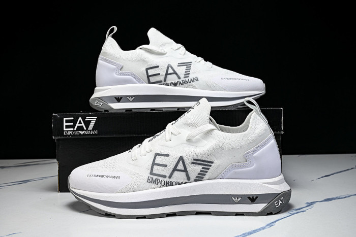 X8X113 XK269-T542 SIMPLE LOW-TOP CASUAL SHOES WHITE/GREY/WHITE