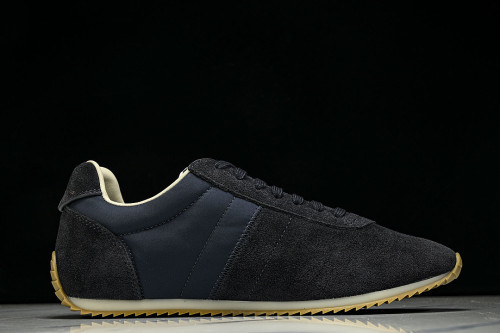 LOW-TOP CASUAL SPORTS SHOES BLACK/NAVY BLUE