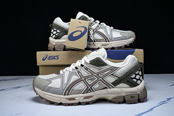 1011B109-029 GEL-KAHANA 8 LOW-TOP RUNNING SHOES WHITE/GREY/BROWN
