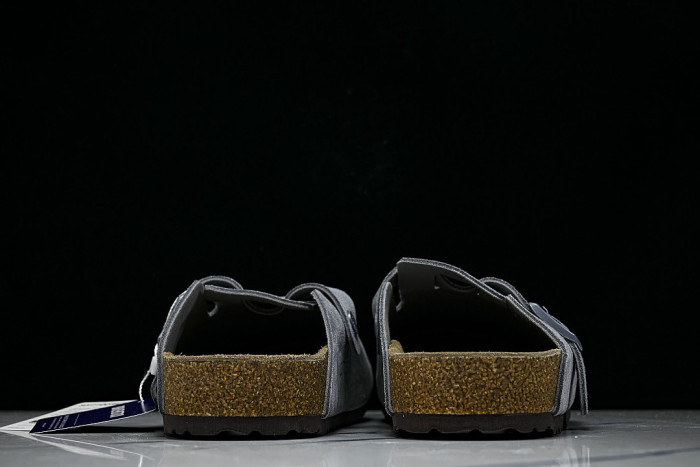 BOSTON SOFT FOOTBED HALF-SLIP-ON SANDALS GREY/GREY/GREY