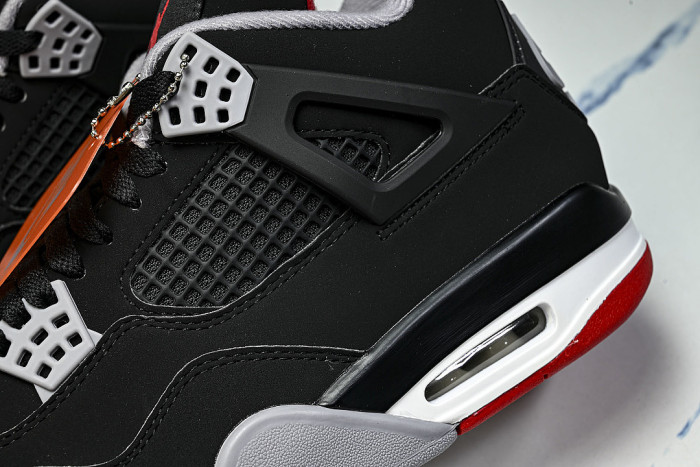 IX8180-001 JORDAN 4 RETRO OG BLACK/CEMENT GREY/SUMMIT WHITE/FIRE RED