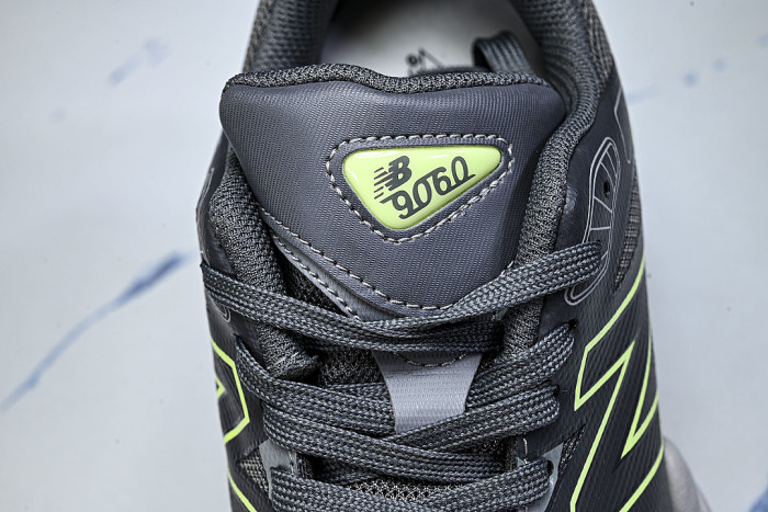 U906041H NEW BALANCE 9060 RETRO CASUAL SPORTS RUNNING SHOES BLACK/GREY/GREEN