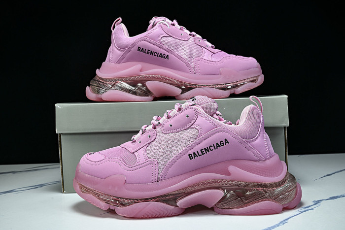 W2GA1-5760 TRIPLE S RETRO CASUAL RUNNING SHOES PINK/PINK/PINK