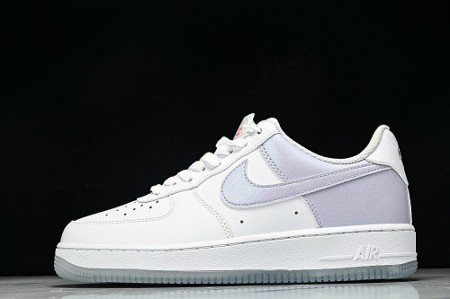 IR0194-100 AIR FORCE 1 07 LOW CASUAL SNEAKERS WHITE/PURPLE