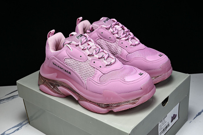 W2GA1-5760 TRIPLE S RETRO CASUAL RUNNING SHOES PINK/PINK/PINK