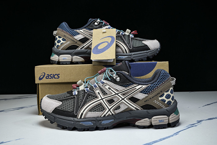 1203B031-027 GEL-KAHANA 8 LOW-TOP RUNNING SHOES BLACK/GREY/NAVY BLUE