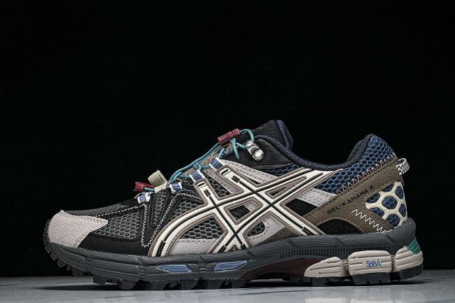 1203B031-027 GEL-KAHANA 8 LOW-TOP RUNNING SHOES BLACK/GREY/NAVY BLUE