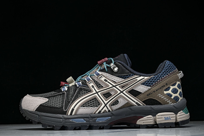 1203B031-027 GEL-KAHANA 8 LOW-TOP RUNNING SHOES BLACK/GREY/NAVY BLUE