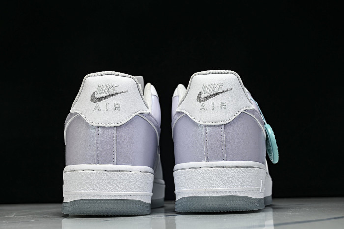 IR0194-100 AIR FORCE 1 07 LOW CASUAL SNEAKERS WHITE/PURPLE