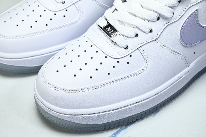 IR0194-100 AIR FORCE 1 07 LOW CASUAL SNEAKERS WHITE/PURPLE