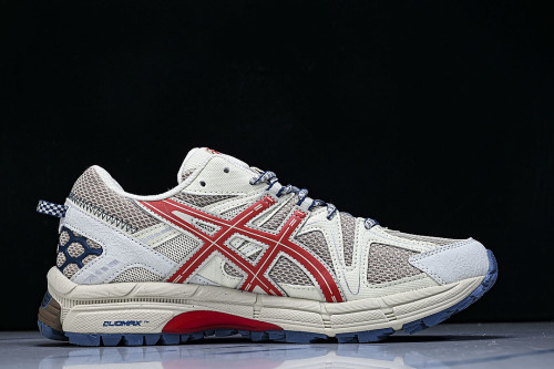 1203B133-200 GEL-KAHANA 8 LOW-TOP RUNNING SHOES BEIGE/RED/BLUE