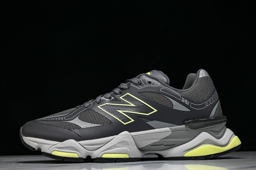 U906041H NEW BALANCE 9060 RETRO CASUAL SPORTS RUNNING SHOES BLACK/GREY/GREEN