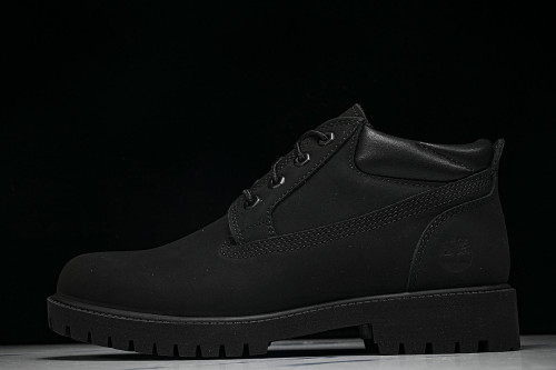 MEN'S FASHIONABLE WATERPROOF LACE UP THICK SOLED CASUAL SHOES BLACK/INKINESS