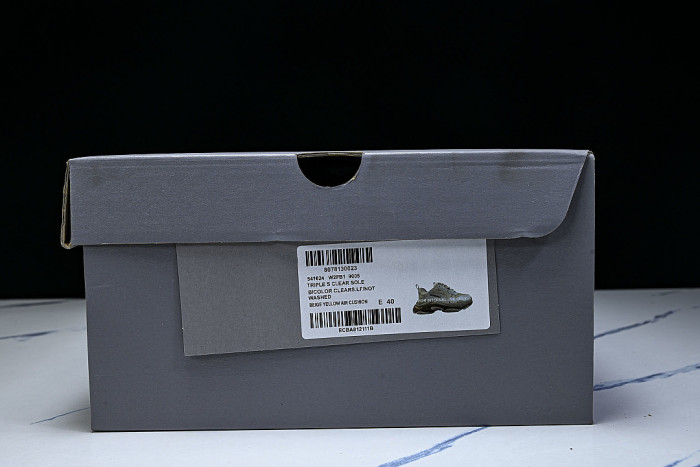 W2FB1-9005 TRIPLE S RETRO CASUAL RUNNING SHOES GREY/BEIGE