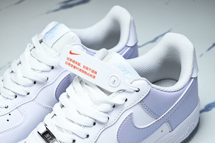 IR0194-100 AIR FORCE 1 07 LOW CASUAL SNEAKERS WHITE/PURPLE