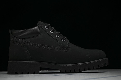 MEN'S FASHIONABLE WATERPROOF LACE UP THICK SOLED CASUAL SHOES BLACK/INKINESS