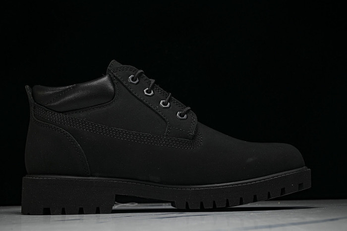 MEN'S FASHIONABLE WATERPROOF LACE UP THICK SOLED CASUAL SHOES BLACK/INKINESS