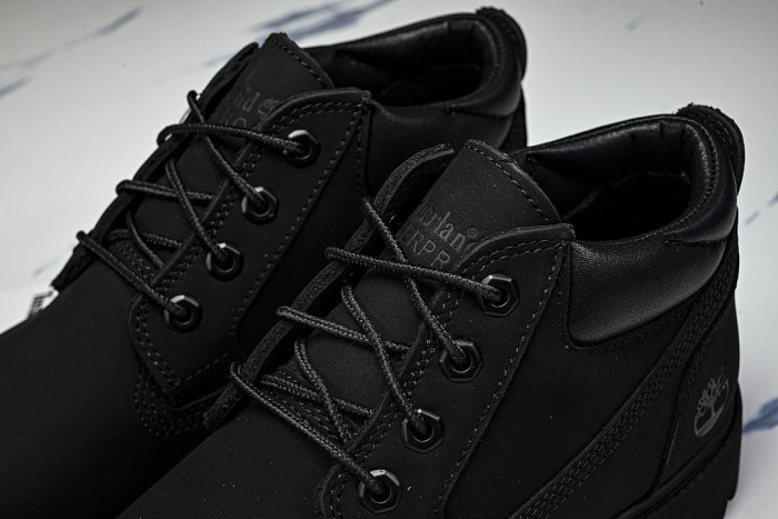 MEN'S FASHIONABLE WATERPROOF LACE UP THICK SOLED CASUAL SHOES BLACK/INKINESS