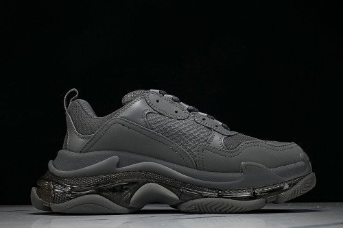 W2GA1-1801 TRIPLE S RETRO CASUAL RUNNING SHOES GREY/GREY/GREY