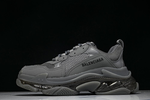 W2GA1-1801 TRIPLE S RETRO CASUAL RUNNING SHOES GREY/GREY/GREY