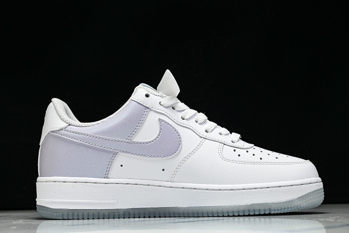 IR0194-100 AIR FORCE 1 07 LOW CASUAL SNEAKERS WHITE/PURPLE