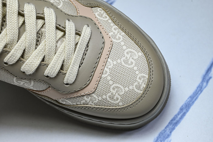 CHUNKY B THICK SOLED CASUAL SNEAKERS WITH EMBOSSED CARAMEL COLORED COOKIES LIGHT GRAY/WHEAT