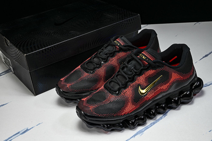 IQ7634-002 AIR LIQUID MAX AIR CUSHIONED RUNNING SHOES RED/BLACK