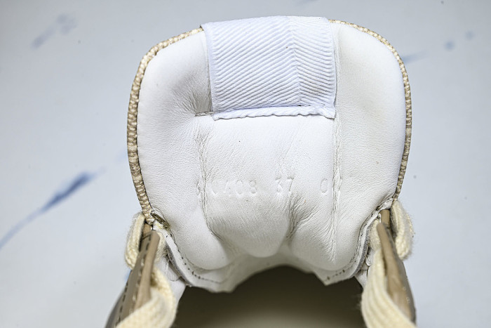 CHUNKY B THICK SOLED CASUAL SNEAKERS WITH EMBOSSED CARAMEL COLORED COOKIES LIGHT GRAY/WHEAT