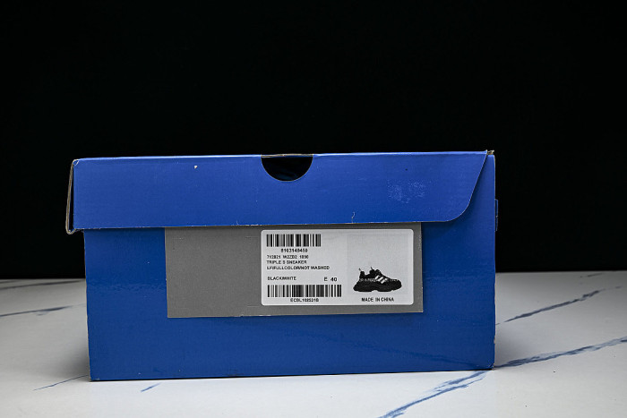 W2ZB2-1090 BALENCIAGA TRIPLE S RETRO DAD SHOES BLACK/INKINESS