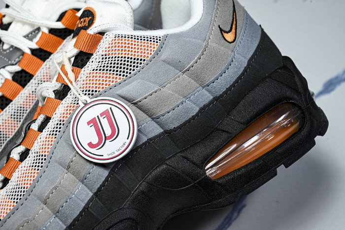HM4740-101 AIR MAX 95 ANTI SLIP AIR CUSHIONED RUNNING SHOES ORANGE/LIGHT GRAY/BLACK