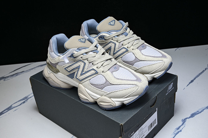 U90601RJ RETRO CASUAL SPORTS RUNNING SHOES ZINC BLUE/SEA SALT