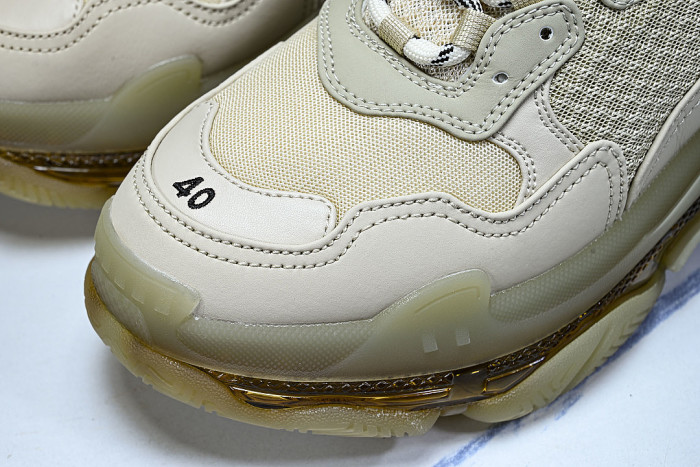 W2GA1-9100 TRIPLE S RETRO CASUAL RUNNING SHOES YELLOW/WHITE/GREY