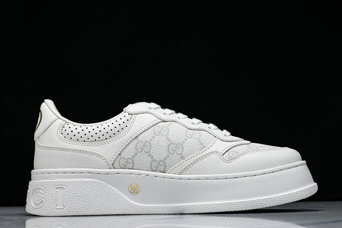 CHUNKY B THICK SOLED CASUAL SNEAKERS WITH EMBOSSED CARAMEL COLORED COOKIES LIGHT GRAY/GREY