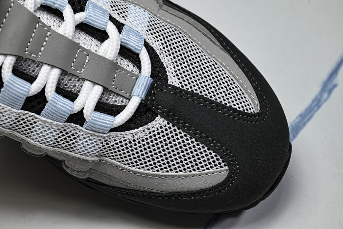 HJ5996-002 AIR MAX 95 ANTI SLIP AIR CUSHIONED RUNNING SHOES ICE BLUE/LIGHT GRAY/BLACK