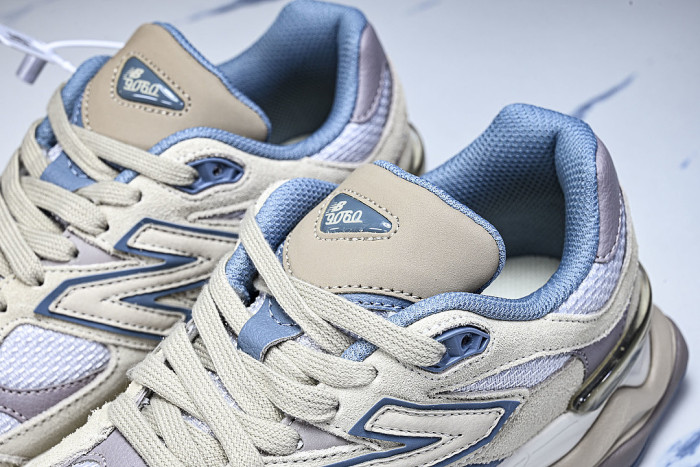 U90601RJ RETRO CASUAL SPORTS RUNNING SHOES ZINC BLUE/SEA SALT