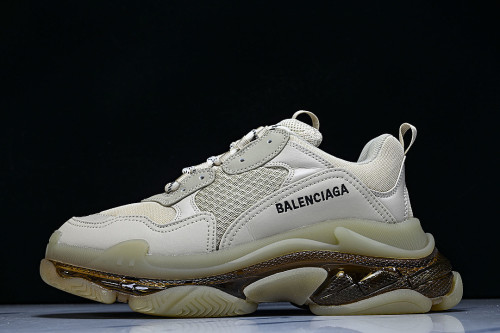 W2GA1-9100 TRIPLE S RETRO CASUAL RUNNING SHOES YELLOW/WHITE/GREY