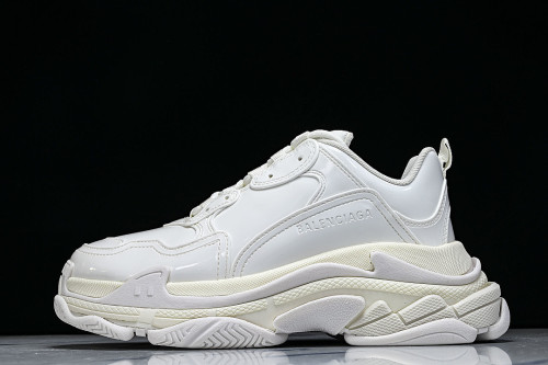 W2PAA-9000 BALENCIAGA TRIPLE S RETRO DAD SHOES WHITE/PURE WHITE