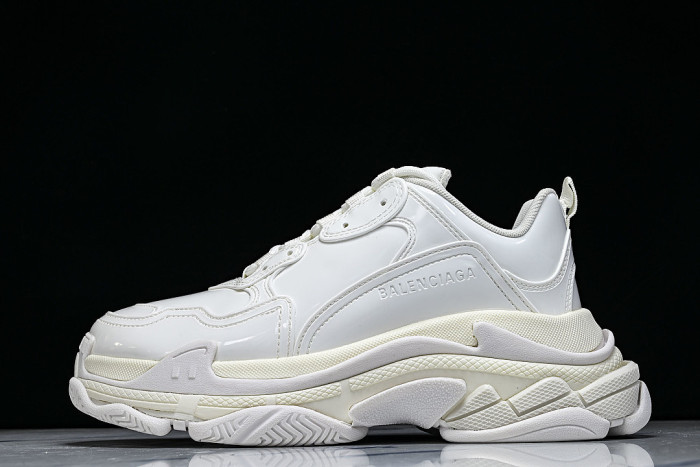 W2PAA-9000 BALENCIAGA TRIPLE S RETRO DAD SHOES WHITE/PURE WHITE