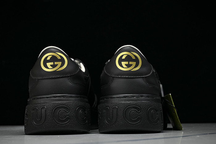 CHUNKY B THICK SOLED CASUAL SNEAKERS WITH EMBOSSED CARAMEL COLORED COOKIES BLACK/INKINESS
