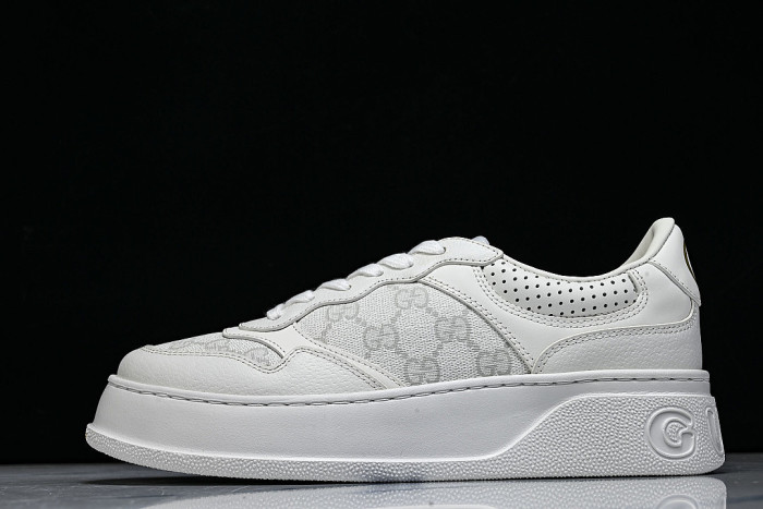 CHUNKY B THICK SOLED CASUAL SNEAKERS WITH EMBOSSED CARAMEL COLORED COOKIES LIGHT GRAY/GREY